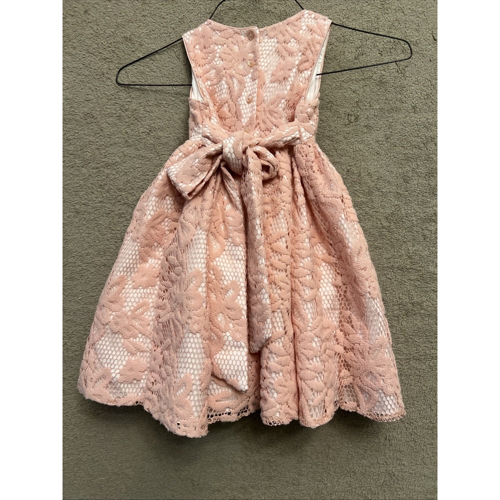 Pippa & Julie Toddler Fancy Peach Pink Lace Dress Tulle Underskirt 3T Princess - Picture 5 of 9